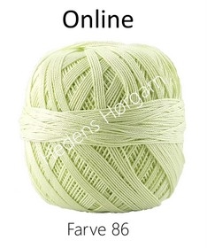 Online hæklegarn nr. 10 farve 86 lys grøn